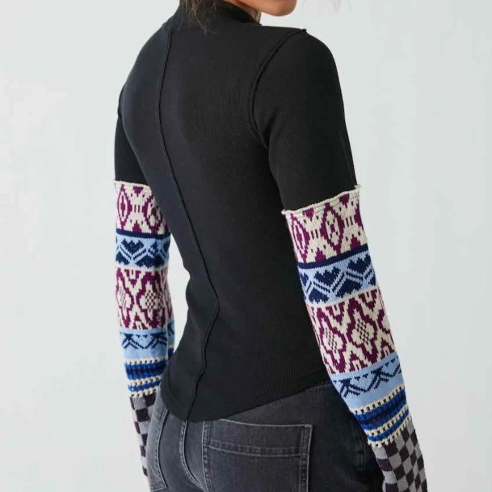 Free People Gorgeous Thermal Cuff Top Long Sleeve Size S